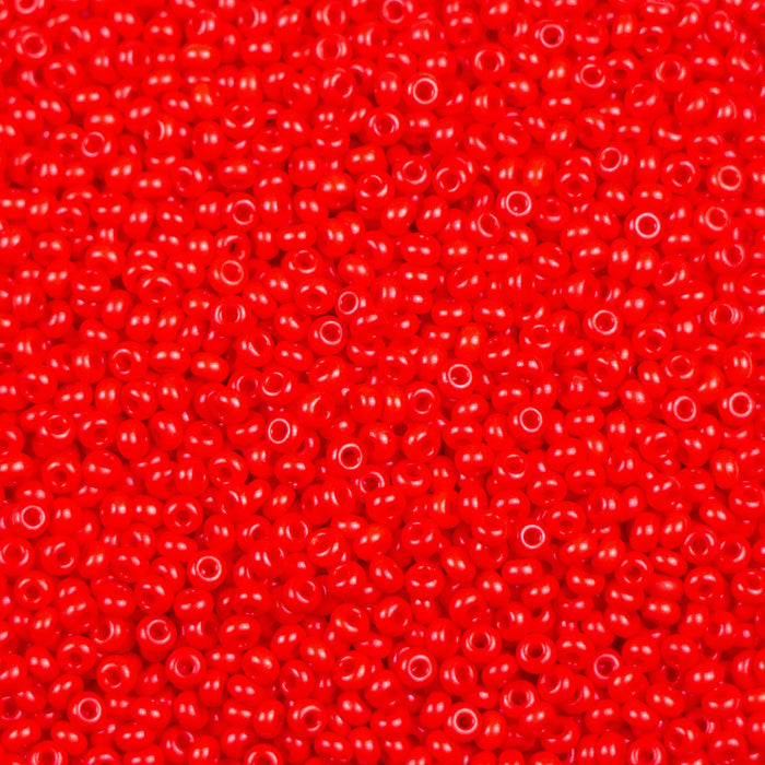 10/0 Preciosa Seed Beads- Opaque Light Red