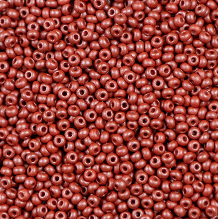 10/0 Preciosa Seed Beads - PermaLux Dyed Chalk Brown