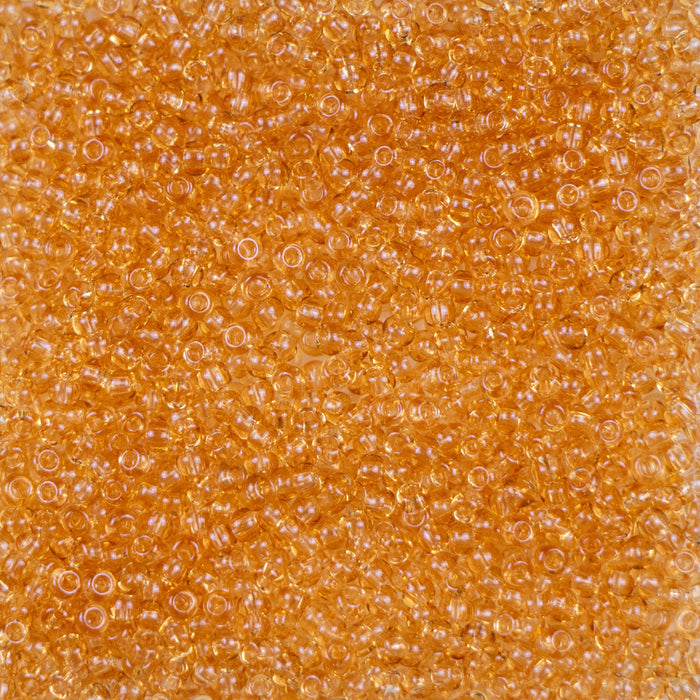 11/0 Preciosa Seed Beads - Transparent Light Topaz