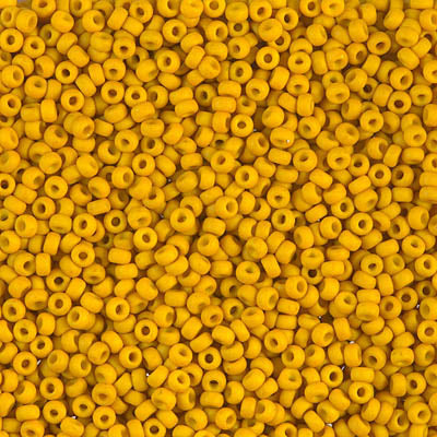 11/0 Miyuki SEED Bead - Matte Opaque Mustard