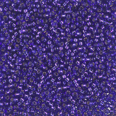 11/0 Miyuki SEED Bead - Dyed Silverlined Red Violet