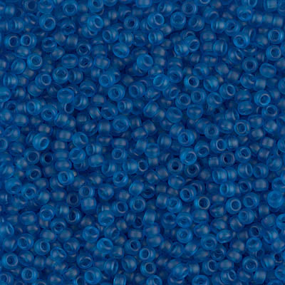 11/0 Miyuki SEED Bead - Matte Transparent Capri Blue