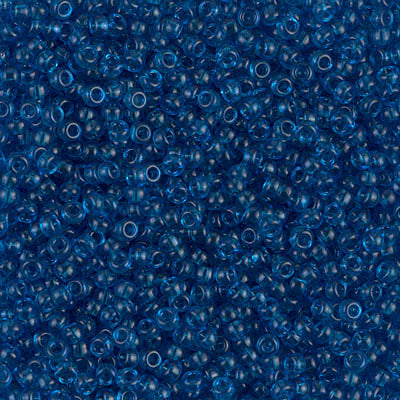 11/0 Miyuki SEED Bead - Transparent Capri Blue