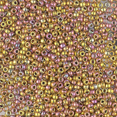 11/0 Miyuki SEED Bead - 24kt Pink Gold Iris