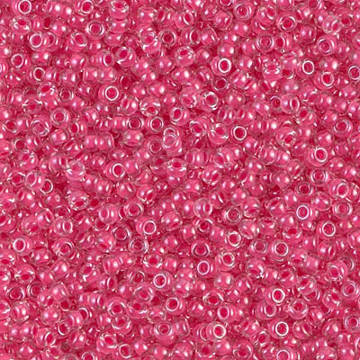 11/0 Miyuki SEED Bead - Carnation Pink Lined Crystal