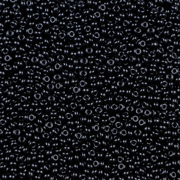 11/0 Preciosa Seed Beads - Opaque Black