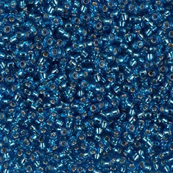 11/0 Miyuki SEED Bead - Silverlined Capri Blue