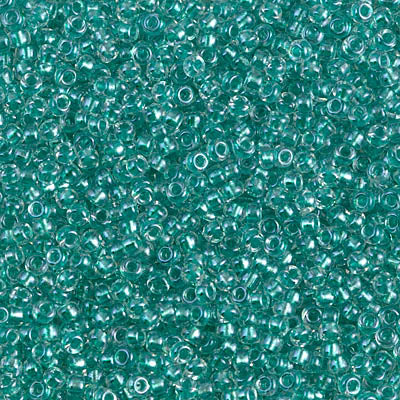 11/0 Miyuki SEED Bead - Sparkling Aqua Green Lined Crystal AB