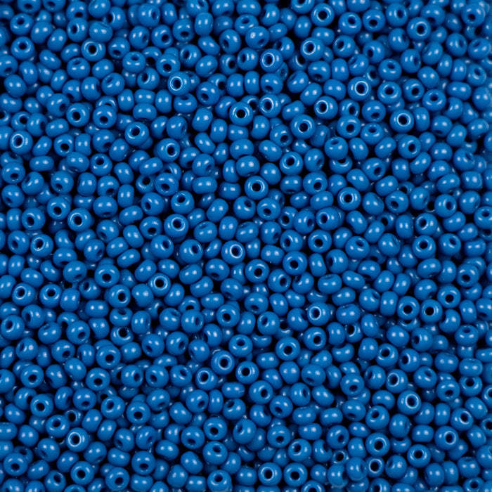 11/0 Preciosa Seed Beads - Opaque Slate Blue