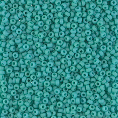 11/0 Miyuki SEED Bead Pack - Matte Opaque Turquoise Green AB