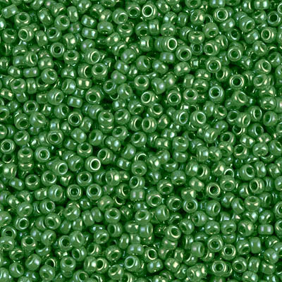 11/0 Miyuki SEED Bead - Opaque Green AB