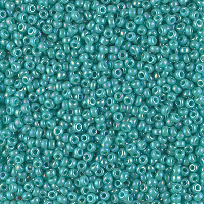 11/0 Miyuki SEED Bead - Opaque Turquoise Green AB