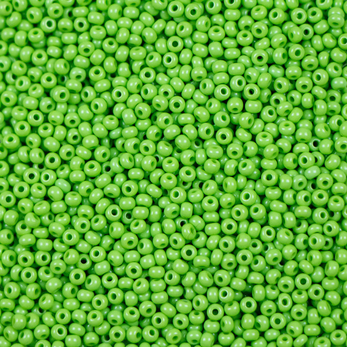 11/0 Preciosa Seed Beads - Opaque Avocado