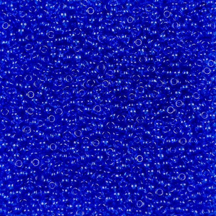 11/0 Preciosa Seed Beads - Transparent Capri Blue