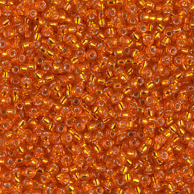 11/0 Miyuki SEED Bead - Silverlined Orange