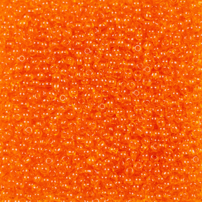11/0 Preciosa Seed Beads - Transparent Orange