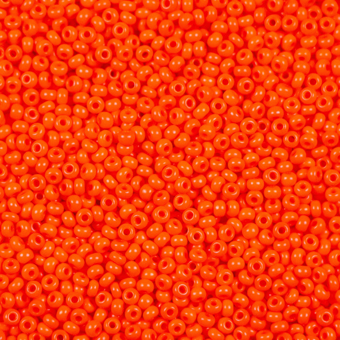 11/0 Preciosa Seed Beads - Opaque Orange