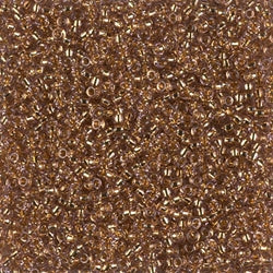 11/0 Miyuki SEED Bead - 24kt Gold Lined Pale Amethyst