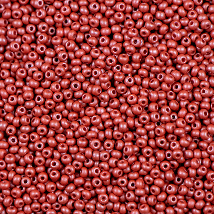 11/0 Preciosa Seed Beads - PermaLux Dyed Chalk Brown