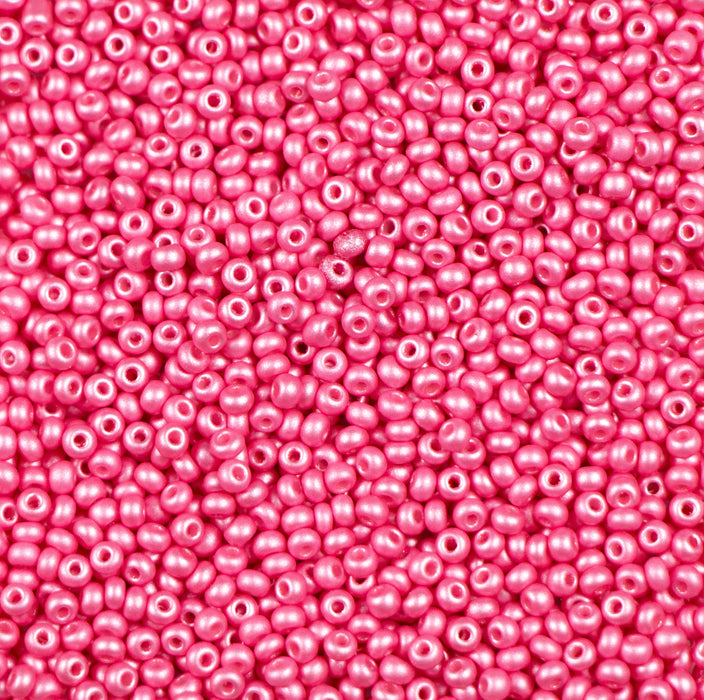 11/0 Preciosa Seed Beads - PermaLux Dyed Chalk Light Pink