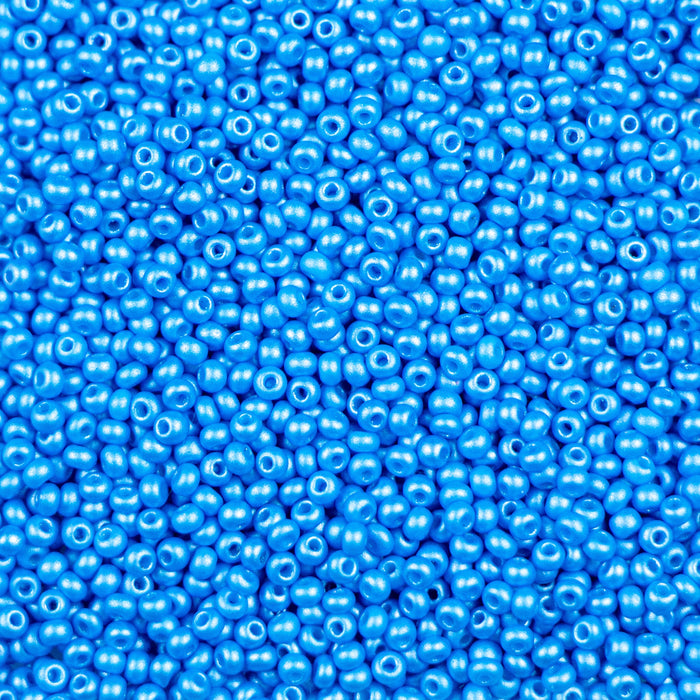 11/0 Preciosa Seed Beads - PermaLux Dyed Chalk Dark Turquoise
