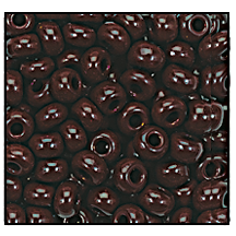 11/0 Preciosa Seed Beads - Opaque Dark Brown