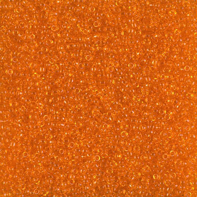 15/0 Miyuki SEED Bead - Transparent Orange