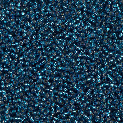 15/0 Miyuki SEED Bead - Dyed Silverlined Blue Zircon