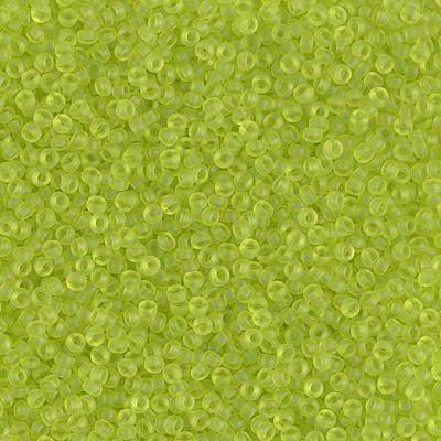 15/0 Miyuki SEED Bead - Matte Transparent Chartreuse