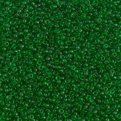 15/0 Miyuki SEED Bead - Transparent Green