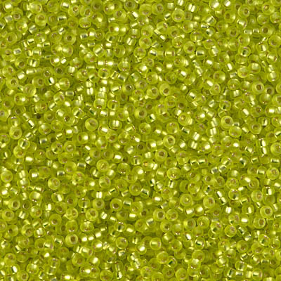 01508 15-0014F | 15/0 Miyuki SEED Bead - Matte Silverlined Chartreuse