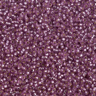 15/0 Miyuki SEED Bead - Dyed Semi-Frosted Silverlined Lavender