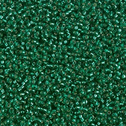 15/0 Miyuki SEED Bead - Silverlined Emerald