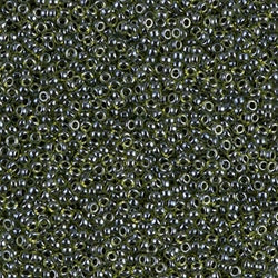 15/0 Miyuki SEED Bead - Black Lined Chartreuse