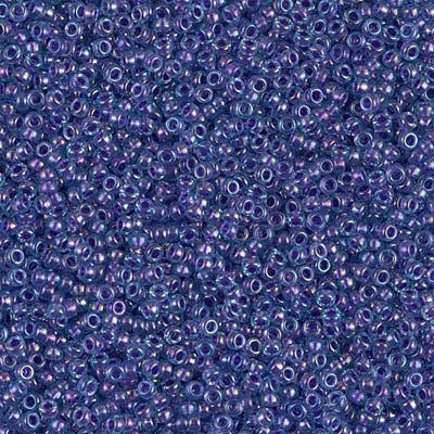 15/0 Miyuki SEED Bead - Sparkling Purple Lined Aqua Luster