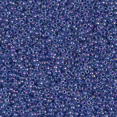 01853 15-1827 | 15/0 Miyuki SEED Bead - Sparkling Purple Lined Aqua Luster