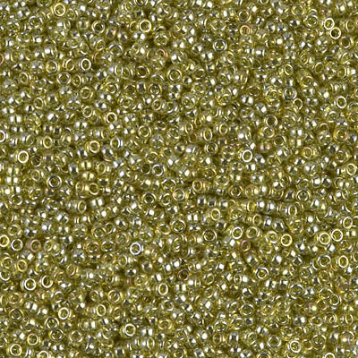 15/0 Miyuki SEED Bead - Transparent Golden Olive Luster