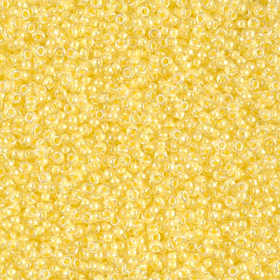 15/0 Miyuki SEED Bead - Yellow Lined Crystal