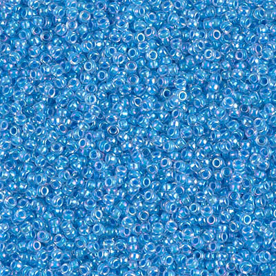 15/0 Miyuki SEED Bead - Light Blue Lined Crystal AB