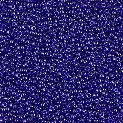 15/0 Miyuki SEED Bead - Transparent Cobalt Luster