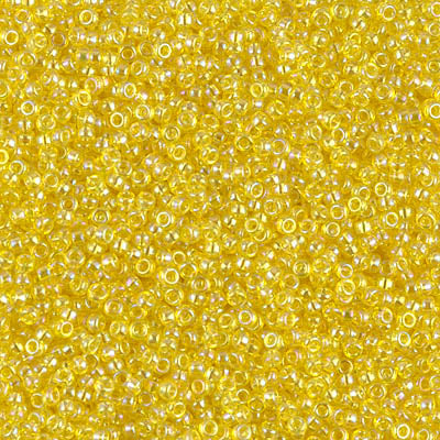 15/0 Miyuki SEED Bead - Transparent Yellow AB
