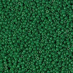 15/0 Miyuki SEED Bead - Dyed Opaque Dark Green
