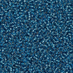 15/0 Miyuki SEED Bead - Silverlined Capri Blue