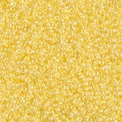 15/0 Miyuki SEED Bead - Light Yellow Lined Crystal AB