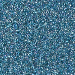 15/0 Miyuki SEED Bead - Marine Blue Lined Crystal AB