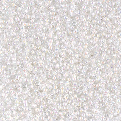 15/0 Miyuki SEED Bead - White Lined Crystal AB