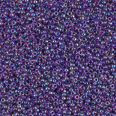 15/0 Miyuki SEED Bead - Purple Lined Amethyst AB