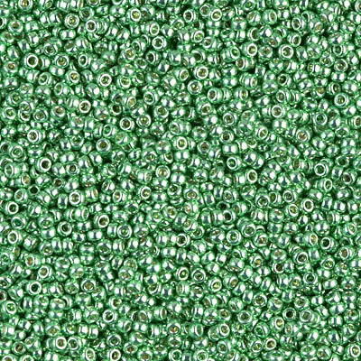 15/0 Miyuki SEED Bead - Duracoat Galvanized Dark Mint Green