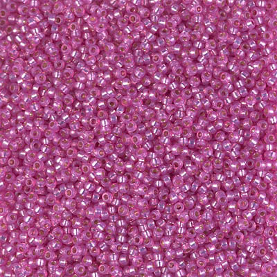 15/0 Miyuki SEED Bead - Duracoat Silverlined Dyed Paris Pink