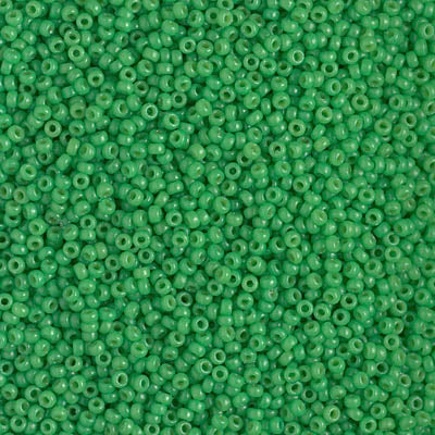 15/0 Miyuki SEED Bead - Duracoat Opaque Fiji Green